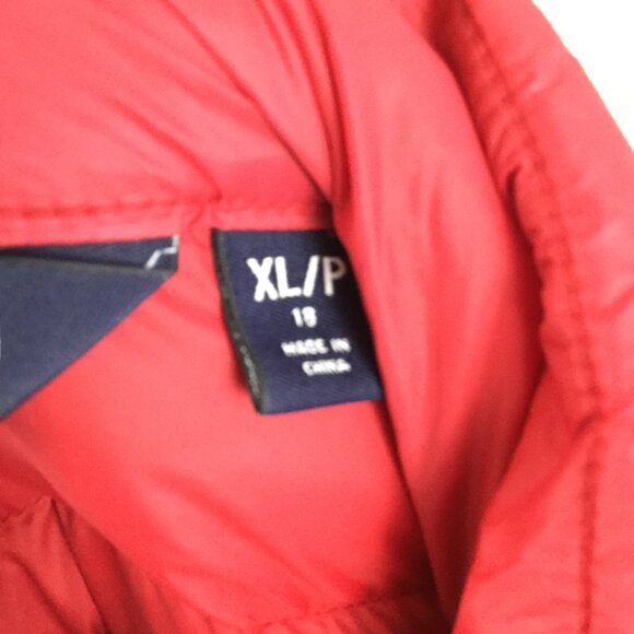 Lands' End Red Puffer Jacket xl (18) - Picture 7 of 10